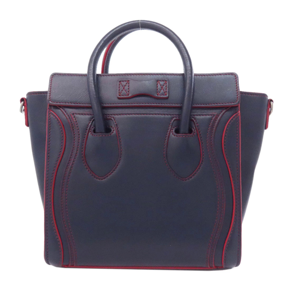 Celine Calfskin Handbag Luggage Black